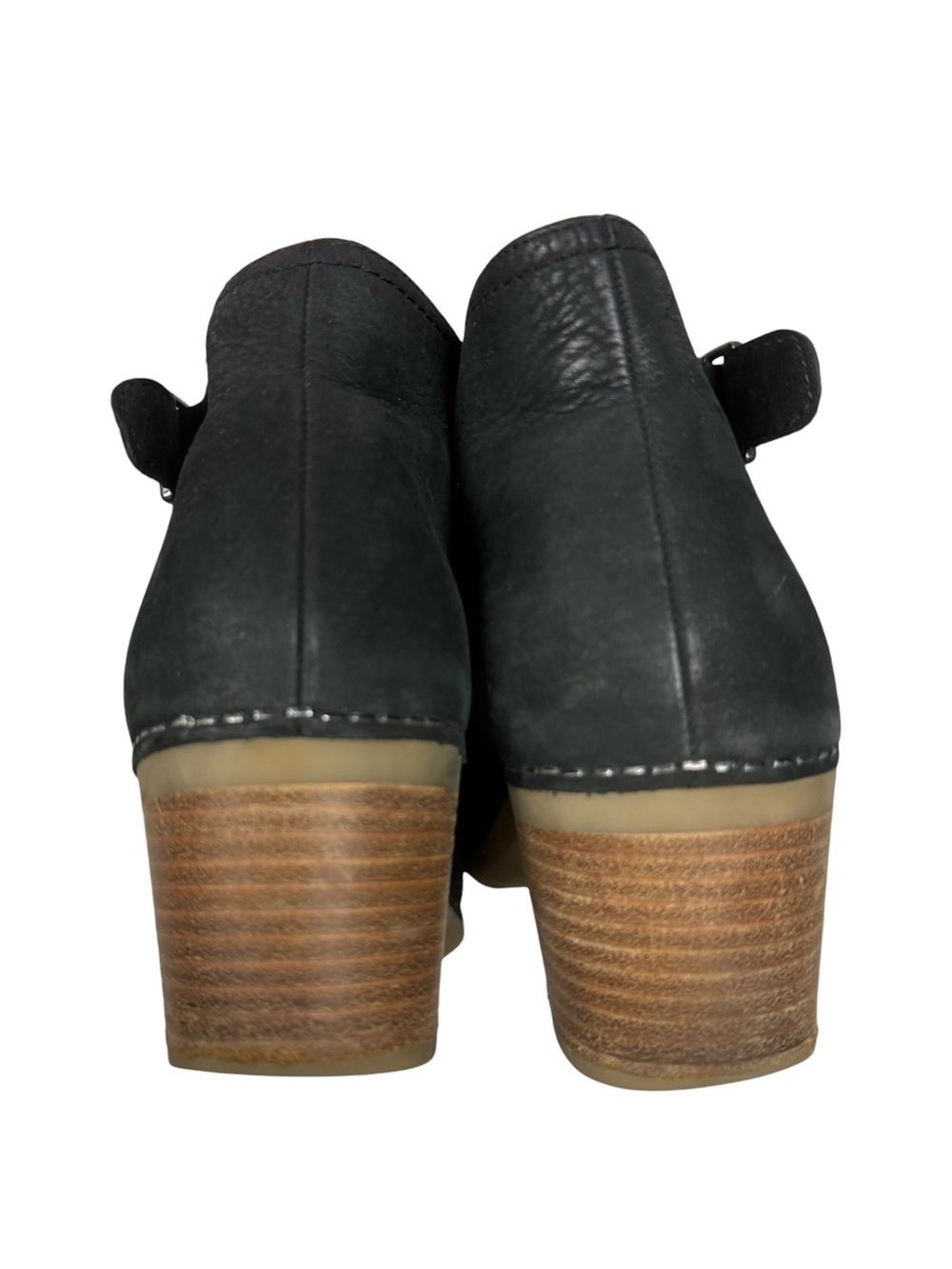 Dansko Henley Suede Black Clog Ankle Boots - Picture 5 of 7